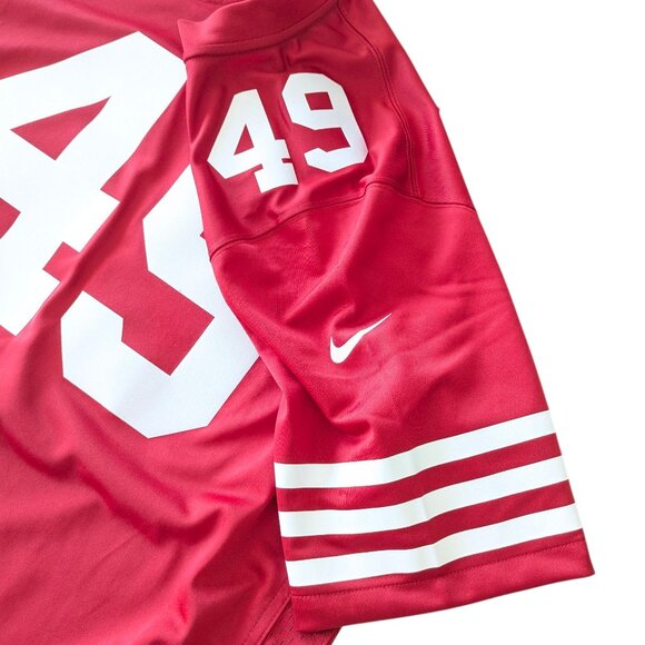 NIKE San Francisco 49'ers Authentic - Pro-Style Jersey #49 Davis - Men's Size XL - Picture 7 of 9